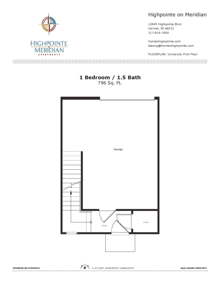 University floor plan